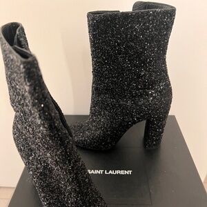 Saint Laurent Glitter Booties
